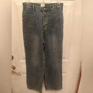 Elloh Denim Jeans - Women's Small - Button Fly - Flare Bottom - hard to find!